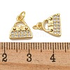 Rack Plating Brass Micro Pave Clear Cubic Zirconia Charms KK-U030-10G-3