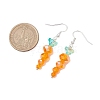 Easter Carrot Glass Dangle Earrings for Women EJEW-JE06219-3