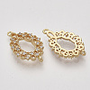 Brass Micro Pave Cubic Zirconia Links connectors ZIRC-S064-022-2