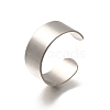 316 Surgical Stainless Steel Open Cuff Rings RJEW-F170-01P-01-2