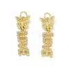 Rack Plating Brass Micro Pave Cubic Zirconia Pendants ZIRC-I061-04G-2