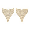 Brass Micro Pave Clear Cubic Zirconia Pendants KK-L275-71I-G-1