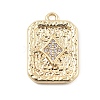 Brass Micro Pave Cubic Zirconia Pendants KK-D283-30G-04-1