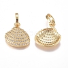 Brass Micro Pave Cubic Zirconia Pendants ZIRC-G168-07G-2