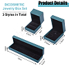 DICOSMETIC 3pcs 3 styles PU Leather Jewelry Storage Boxes Set CON-DC0001-07-2