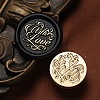 With Love Wax Seal Brass Stamp Heads AJEW-M038-01H-G-1