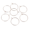 Ion Plating(IP) 316L Surgical Stainless Steel Hoop Earring Findings STAS-G130-03RG-21MM-2