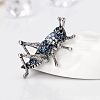 Grasshopper Alloy Rhinestone Brooches PW-WG35D4D-01-5