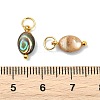 Natural Paua Shell Pendants PALLOY-JF05290-01-4