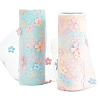 BENECREAT 2 Rolls 2 Colors Sakura Printed Chinlon Tulle Rolls DIY-BC0002-79-1