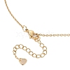 Brass Micro Pave Clear Cubic Zirconia Tortoise Pendant 304 Stainless Steel Cable Chain Necklaces for Women NJEW-JN05903-01-5