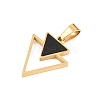 304 Stainless Steel Enamel Pendants STAS-B137-03G-2