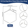 40Pcs Brass Earring Hooks STAS-BBC0016-25S-01-2