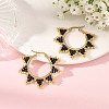 Glass Beaded Hoop Earrings EJEW-MZ00750-3
