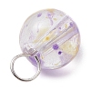 Baking Painted Glass Beads Charms PALLOY-JF03132-02-5