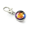 Galaxy Theme Luminous Glass Ball Pendant Decorations HJEW-JM02798-02-4