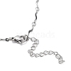 Non-Tarnish 304 Stainless Steel Wave Bar Link Chain Necklaces NJEW-K249-17P-3