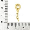 Rack Plating Brass Pave Clear Cubic Zirconia Fork European Dangle Charms KK-Z067-33G-3