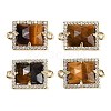 Natural Tiger Eye Faceted Rectangle Links G-I375-07G-10-1