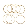 7Pcs PVD Vacuum Plating 304 Stainless Steel Ring Bangles Set for Women BJEW-A011-14A-G-2