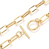 Unisex PVD Vacuum Plating 304 Stainless Steel Paperclip Chain Necklaces NJEW-H215-02G-2