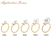 Brass Micro Clear Cubic Zirconia Cuff Finger Rings Setting X-KK-T056-52G-NF-4