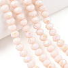 Electroplate Opaque Solid Color Glass Beads Strands EGLA-A034-P4mm-L20-4