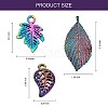 20Pcs 10 Style Rainbow Color Alloy Pendants PALLOY-SZ0001-31-7