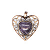 Retro Hollow Natural Amethyst Pendants PW-WGAB5DC-08-1