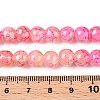 Drawbench Crackle Glass Beads Strands GLAA-N006-8mm-11-4