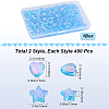 800Pcs 2 Styles Eco-Friendly Transparent Acrylic Beads TACR-SP0001-01D-2