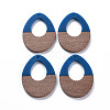 Opaque Resin & Walnut Wood Pendants RESI-T035-37B-1