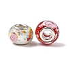 Rondelle Lampwork Large Hole European Beads LPDL-R003-02-2