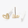 Brass Stud Earrings X-KK-S348-123-2