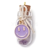 8Pcs 8 Styles Glass Wishing Bottle with Gemstone Chip Inside Pendants PALLOY-JF03012-3