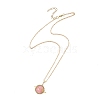 Dyed Natural Green Jade Copper Wire Wrapped Planet Pendant Brass Cable Chain Necklaces for Women NJEW-TA00260-01-3