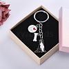 WEWAYSMILE 2 pcs Dog Keychain Car Keychain Pet Pendant Key-Ring Lovely Dog Key-ring Portable Metal Keychain Gift for Pet Lover Birthday Puppy Theme Party Supplies (Border Collie) JX786A-7