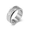 Textured 304 Stainless Steel Finger Rings FS-WG2C156-02-1