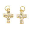 Brass Micro Pave Cubic Zirconia Pendants X1-KK-C092-21D-G-1