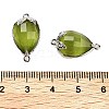 Cat Eye Faceted Teardrop Connector Charms G-B081-02P-05-3