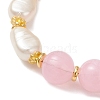 Imitation Gemstone & ABS Imitation Pearl Acrylic Beaded Bracelets for Women BJEW-JB12157-03-4