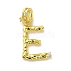 Rack Plating Brass Micro Pave Cubic Zirconia European Dangle Charms KK-L210-015G-E-1