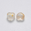 Transparent Spray Painted Glass Beads GLAA-R211-02-E01-2