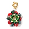 3Pcs Christmas Glass Pendants PALLOY-JF03010-2