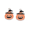 Halloween Theme Alloy Enamel Pendants ENAM-T020-08A-2