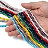 Opaque Solid Color Glass Beads Strands EGLA-X0007-01D-6mm-4