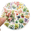 50Pcs Plant PVC Waterproof Self-Adhesive Stickers PW-WG16281-01-3