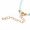 Faceted Natural Amazonite Beaded Bracelets for Women BJEW-JB05928-04-4