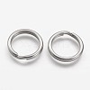 Tarnish Resistant 304 Stainless Steel Split Key Rings STAS-F041-36-1