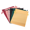 Magibeads 24Pcs 6 Colors Rectangle Plastic Frosted Drawstring Gift Bags ABAG-MB0001-11-2